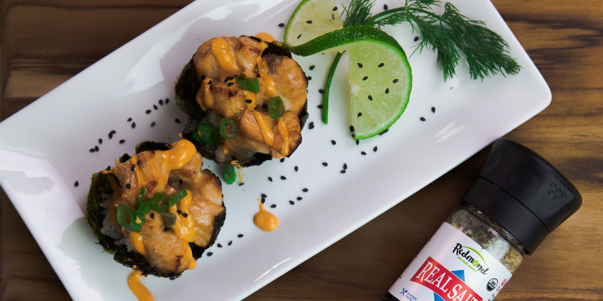 Baked Salmon Sushi Cups