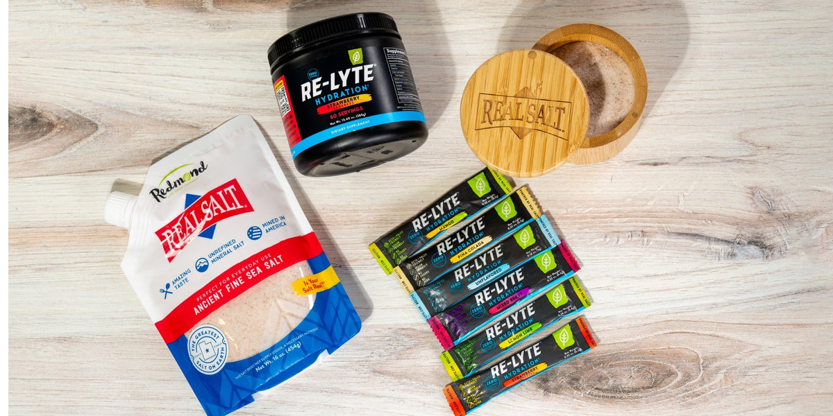 Re-lyte and Real Salt next to each other