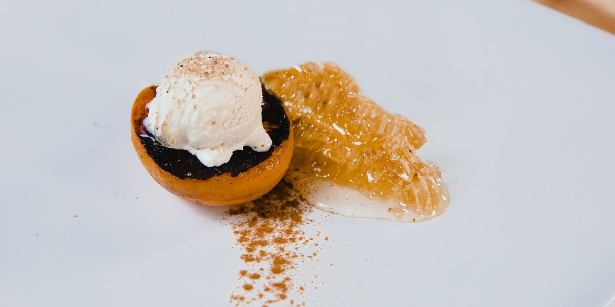Grilled Apricots With Ice Cream