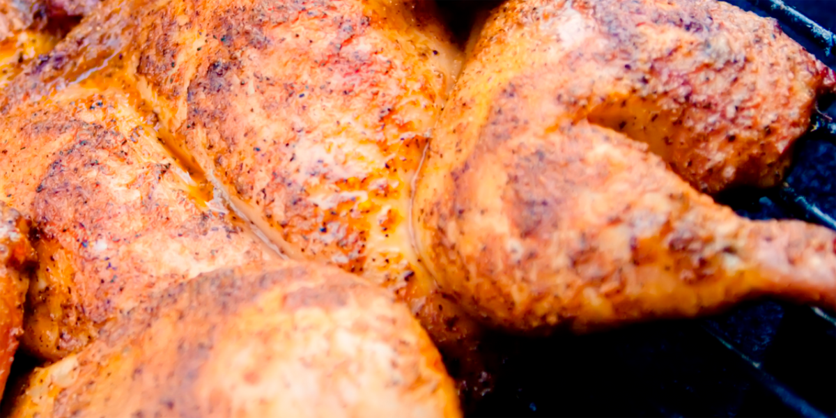 Whole Smoked Chicken with Lemon Butter