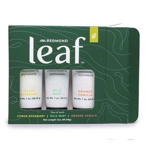 Leaf VARIETY PACK Toothpaste 1 oz Tube (3 ct, 1 of Each - WM, OV, CR)