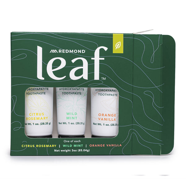 Leaf VARIETY PACK Toothpaste 1 oz Tube (3 ct, 1 of Each - WM, OV, CR)